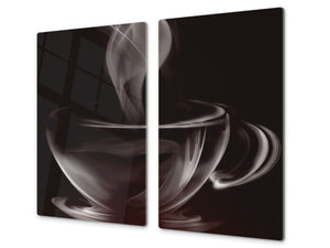 Kochplattenabdeckung Stove Cover und Schneideplatten D05 Coffee Series: Coffee 6