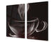 Tagliere in VETRO temperato – Proteggi-piano di lavoro e spianatoia; D05 Serie Caffè Caffè 6
