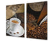 Tagliere in VETRO temperato – Proteggi-piano di lavoro e spianatoia; D05 Serie Caffè Caffè 107
