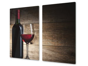 Chopping Board - Induction Cooktop Cover D04 Drinks Series: wine 12