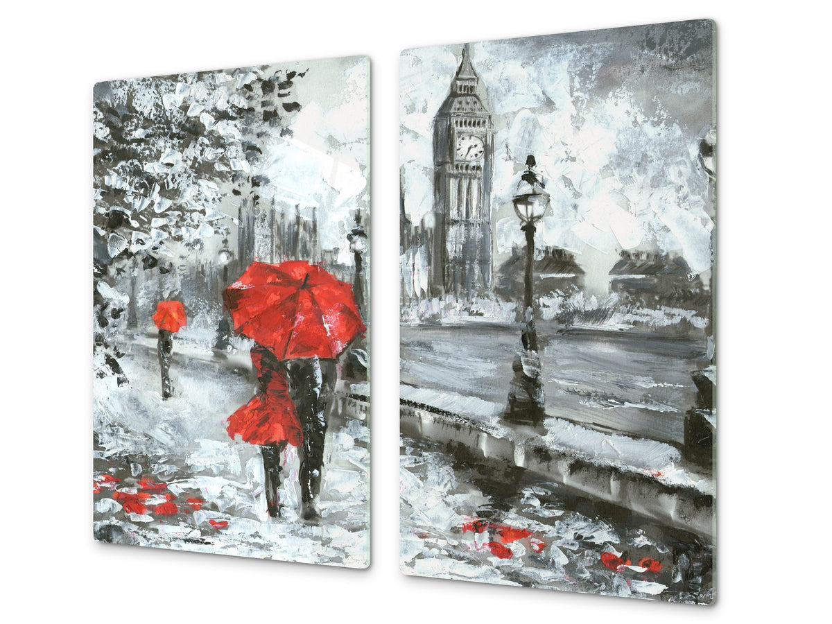 Worktop saver and Pastry Board D13 Images: Big Ben red umbrella