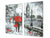 Küchenbrett aus Hartglas und Induktionskochplattenabdeckung; D13 Images: Big Ben red umbrella