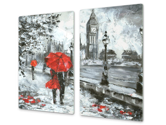 Worktop saver and Pastry Board D13 Images: Big Ben red umbrella