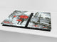 Planche de cuisine en verre trempé D13 Série D'art: Parapluie Big Ben jaune