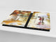 Küchenbrett aus Hartglas und Induktionskochplattenabdeckung; D13 Images: Drawing 22