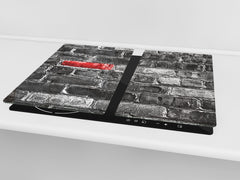 Tempered GLASS Kitchen Board – Impact & Scratch Resistant D10B Textures Series B: Brick Wall 4