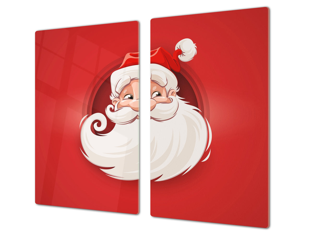 CUTTING BOARD and Cooktop Cover ;D20 Christmas Series: Santa claus sign