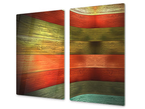 Kochplattenabdeckung Stove Cover und Schneideplatten; D10 Textures Series A:  Wood 17