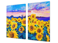 Resistant Glass Cutting Board 60D05B: Sunflowers 5