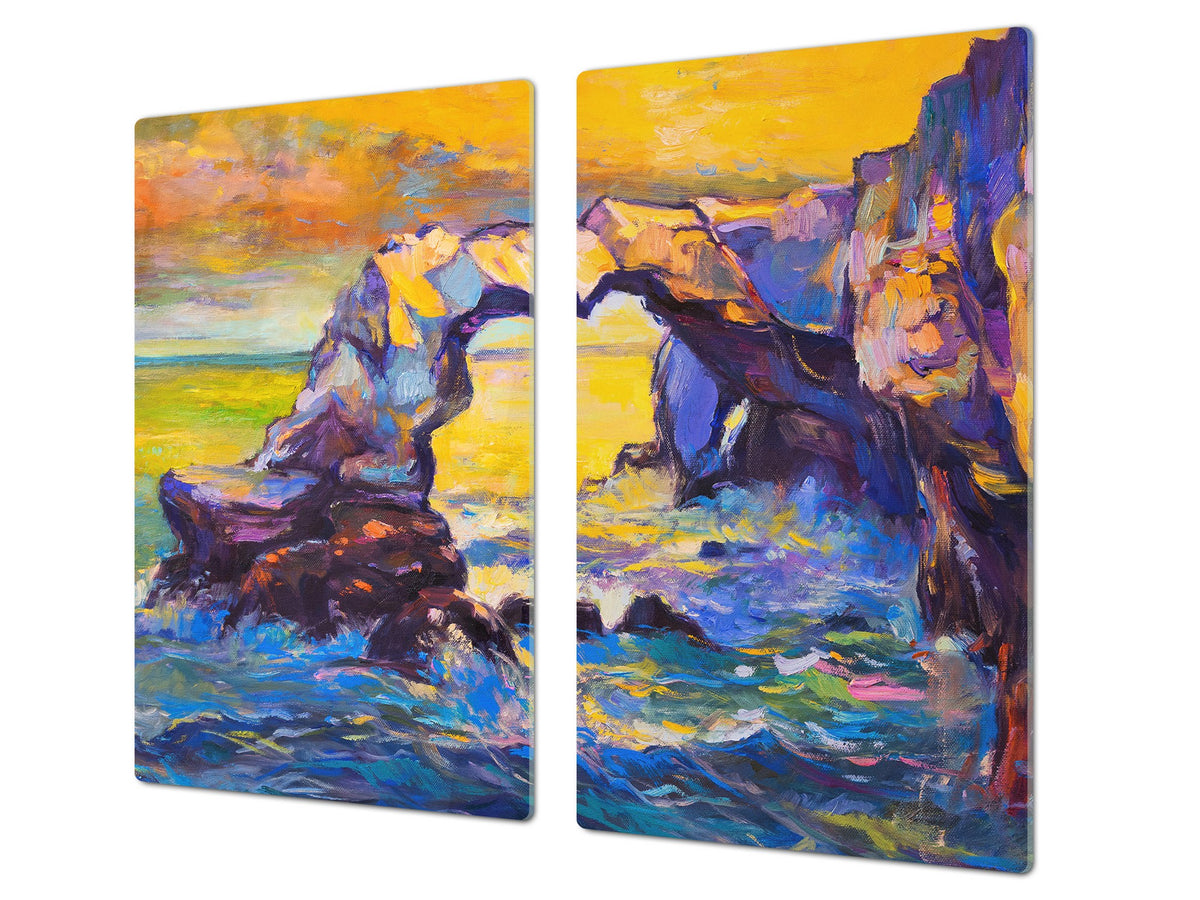 Glass Pastry Board 60D18: Azure Window