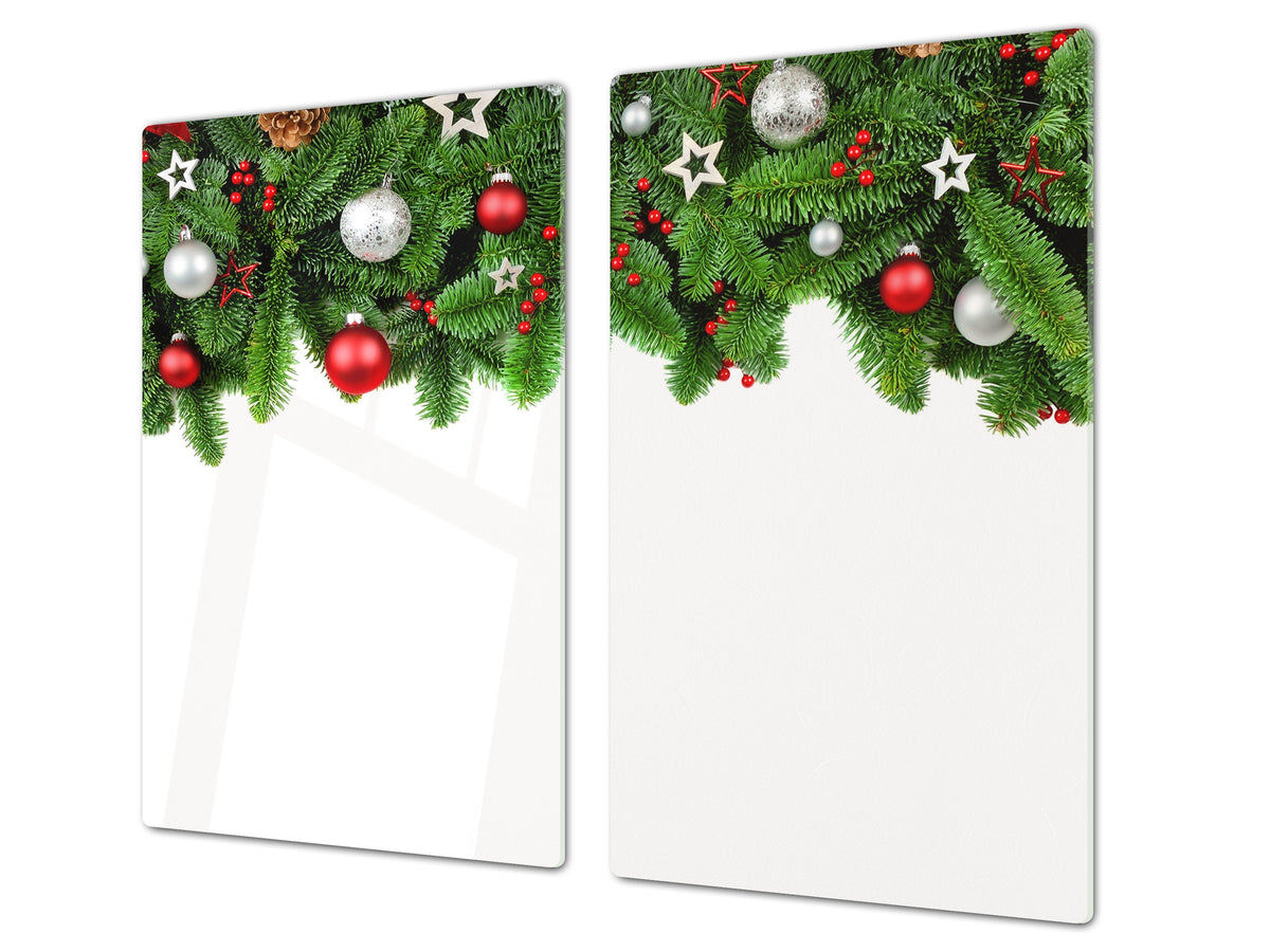 CUTTING BOARD and Cooktop Cover ;D20 Christmas Series: Christmas garland