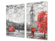 Küchenbrett aus Hartglas und Induktionskochplattenabdeckung; D13 Images: Big Ben red