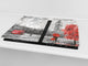 Planche de cuisine en verre trempé D13 Série D'art: Big Ben rouge