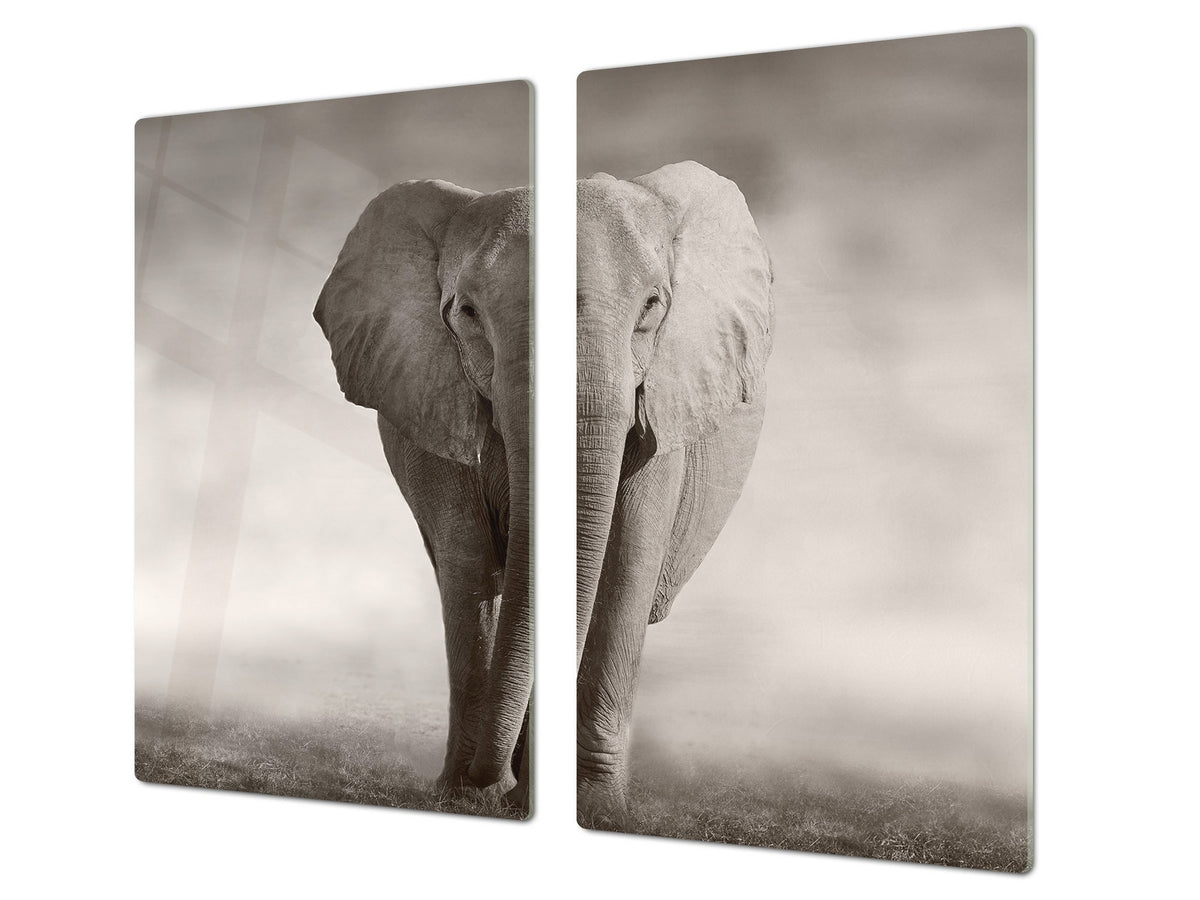 Tempered GLASS Cutting Board 60D01: Elephant 1