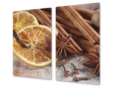 KITCHEN BOARD & Induction Cooktop Cover  D07 Fruits and vegetables: Cinnamon 1