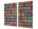 Küchenbrett aus Hartglas und Kochplattenabdeckung; D14 Patterns and Mandalas Series: Tiles 4