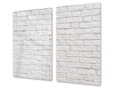 Tempered GLASS Kitchen Board – Impact & Scratch Resistant D10B Textures Series B: Brick Wall 9