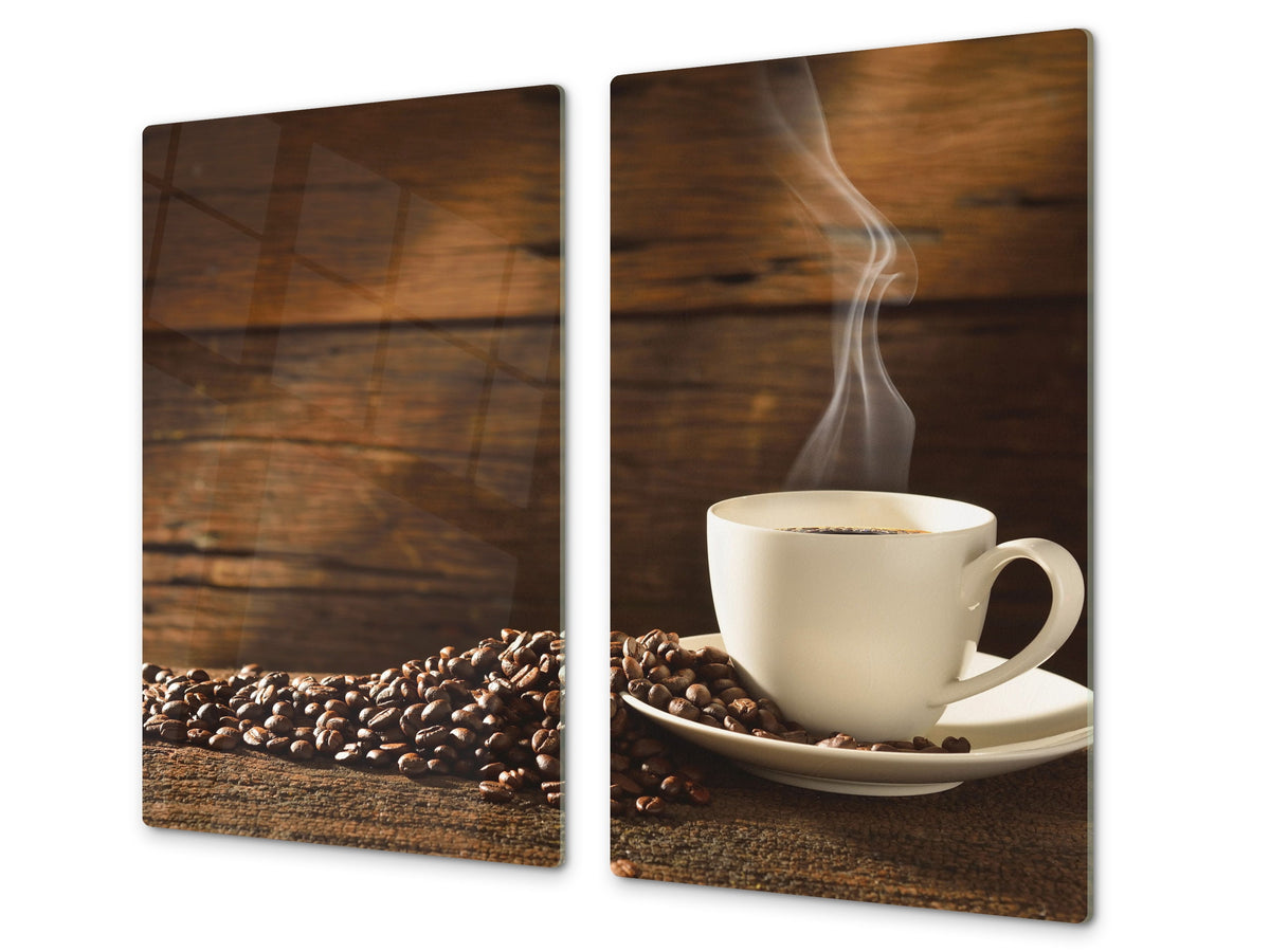 KITCHEN BOARD & Induction Cooktop Cover D05 Coffee Series: Coffee 68