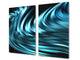 UNIQUE Tempered GLASS Kitchen Board –Scratch Resistant Glass Cutting Board –Glass Countertop MEASURES: SINGLE: 60 x 52 cm (23,62” x 20,47”); DOUBLE: 30 x 52 cm (11,81” x 20,47”); D29 Colourful Variety Series: Blue abstract composition