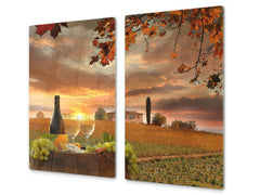 ORIGINALE tagliere in VETRO temperato – Copri-piano cottura a induzione; D04 Serie Bevande: Vino 29