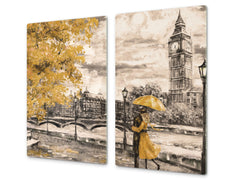 Worktop saver and Pastry Board D13 Images: Big Ben yellow umbrella