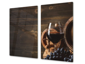 Chopping Board - Induction Cooktop Cover D04 Drinks Series: wine 9