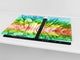 Planche à découper en verre trempé D01 Série Abstract:  Pissenlit 5