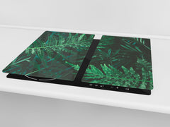 Chopping Board - Induction Cooktop Cover D14 Patterns and Mandalas Series: Ferns 1