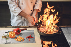 Tempered GLASS Cutting Board 60D01: Happy elephant