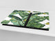 Mehrfunktional Hartglas Gehärtetes - Abdeckplatte für Induktionskochfeld - Schneideplatten;  Drawings Series: Leaves 31