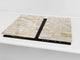 Tagliere da cucina in vetro e Copri-piano cottura a induzione; D10B Serie Textures B: Pietra 2