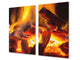 Küchenbrett aus Hartglas und Kochplattenabdeckung; D03 Fire Series: Fire 7