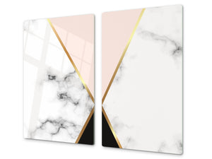 Tempered GLASS Kitchen Board – Impact & Scratch Resistant D10A Textures Series A: Marble