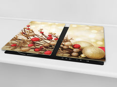 CUTTING BOARD and Cooktop Cover ;D20 Christmas Series: Golden christmas decoration