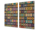 Küchenbrett aus Hartglas und Kochplattenabdeckung; D14 Patterns and Mandalas Series: Tiles 3