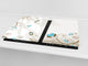 Planche à découper en verre – Couvre-plaques de cuisson D06 Série Fleurs: Art abstrait 9