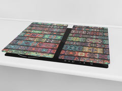 Chopping Board - Induction Cooktop Cover D14 Patterns and Mandalas Series: Moroccan 1