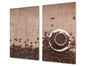 Tagliere in VETRO temperato – Proteggi-piano di lavoro e spianatoia; D05 Serie Caffè Caffè 139