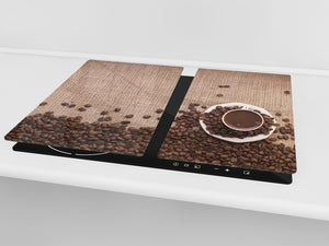 KITCHEN BOARD & Induction Cooktop Cover D05 Coffee Series: Coffee 139