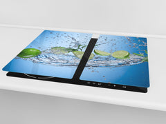 KITCHEN BOARD & Induction Cooktop Cover  D07 Fruits and vegetables: Lime 49