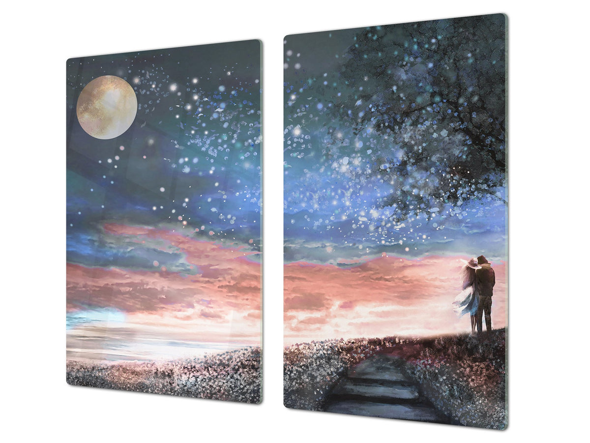 Glass Pastry Board 60D18: Sunset