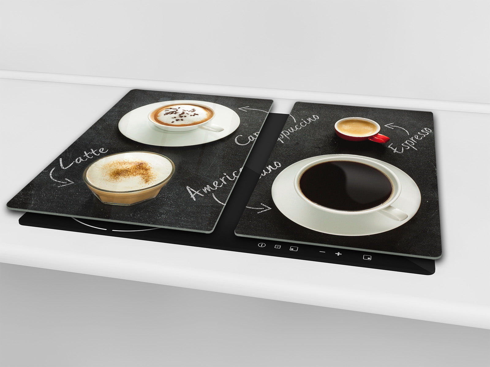 Glass Kitchen Board 60D07: Types of coffee 1