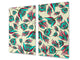 Mehrfunktional Hartglas Gehärtetes - Abdeckplatte für Induktionskochfeld - Schneideplatten;  Drawings Series: Stamped flowers