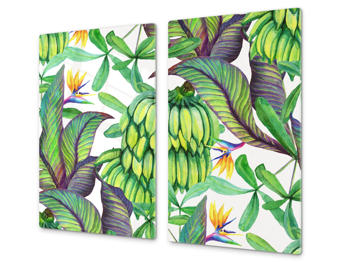 Planche de cuisine en verre trempé; D15 Série Dessins: Laisse 34