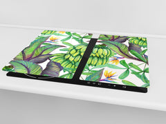 Tempered GLASS Cutting Board – Worktop saver  D15 Drawings Series: Leaves 34