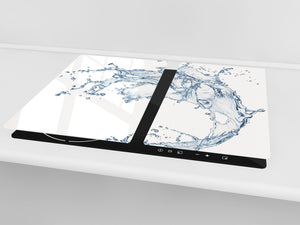 Cubre vitro de cristal templado – Protector de encimera de vidrio templado – Resistente a golpes y arañazo D02 Serie Agua: Agua 17