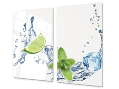 KITCHEN BOARD & Induction Cooktop Cover  D07 Fruits and vegetables: Lime 16