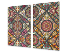 Chopping Board - Induction Cooktop Cover D14 Patterns and Mandalas Series: Tiles 5