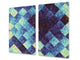 Küchenbrett aus Hartglas und Kochplattenabdeckung; D14 Patterns and Mandalas Series: Mosaic 11