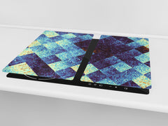 Chopping Board - Induction Cooktop Cover D14 Patterns and Mandalas Series: Mosaic 11